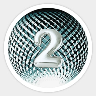 Number two - silver Sticker